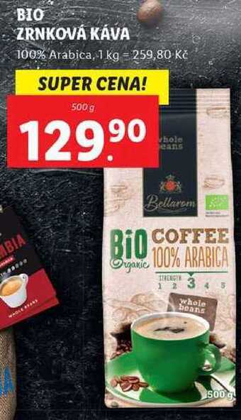 Lidl Bio zrnková káva, 500 g nabídka