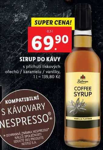 Lidl Sirup do kávy, 0,5 l nabídka