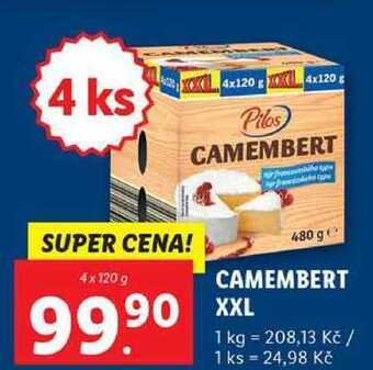Lidl Camembert xxl, 4x 120 g nabídka