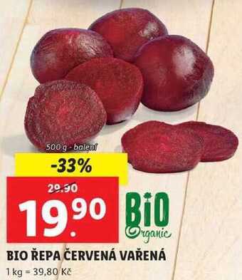 Lidl Bio řepa červená vařená, 500 g nabídka
