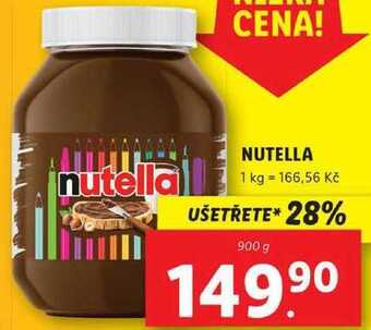 Lidl Nutella, 900 g nabídka