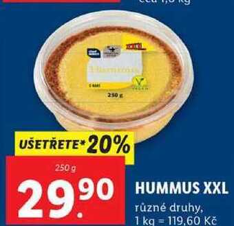 Lidl Hummus xxl, 250 g nabídka