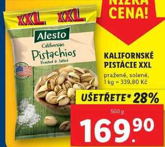 Lidl Kalifornské pistácie xxl, 500 g nabídka