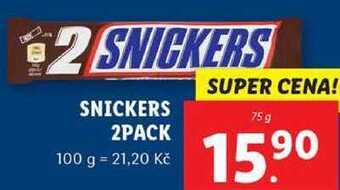 Lidl Snickers 2pack, 75 g nabídka