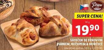 Lidl Šáteček se sýrovým párkem, kečupem a hořčicí, 90 g nabídka