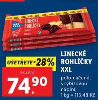 Lidl Linecké rohlíčky xxl, 3x 220 g nabídka