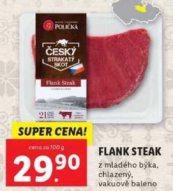 Lidl Flank steak, cena za 100 g nabídka