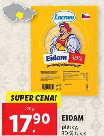 Lidl Eidam, 100 g nabídka