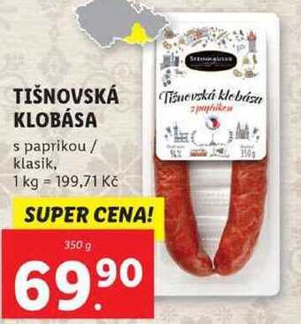 Lidl Tišnovská klobása, 350 g nabídka