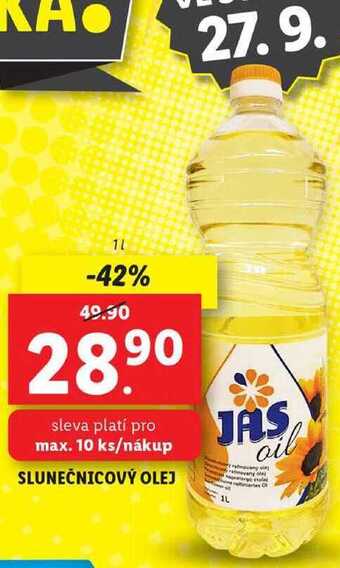 Lidl Slunečnicový olej, 1 l nabídka