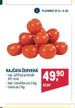 Makro Rajčata červená nabídka