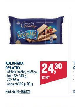 Makro Kolonáda oplatky nabídka