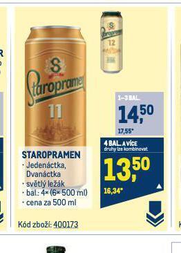 Makro Pivo staropramen nabídka