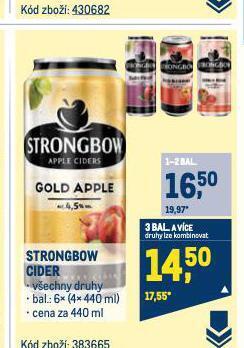 Makro Strongbow cider nabídka