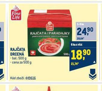 Makro Rajčata drcená nabídka