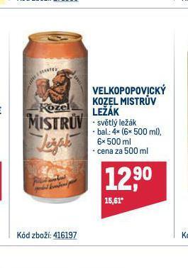 Makro Pivo velkopopovický kozel nabídka