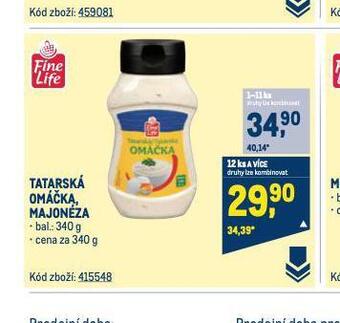 Makro Tatarská omáčka nabídka