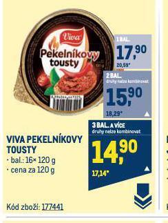 Makro Viva pekelníkovy tousty nabídka