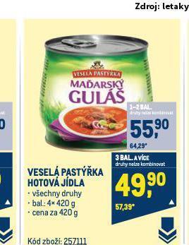 Makro Veselá pastýřka hotová jídla nabídka