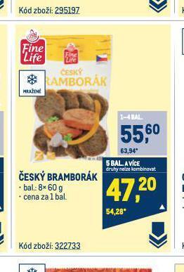 Makro Český bramborák nabídka