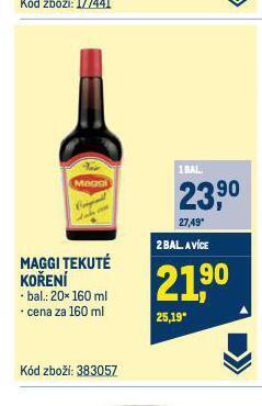 Makro Maggi tekuté koření nabídka