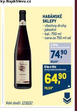 Makro Habánské sklepy nabídka