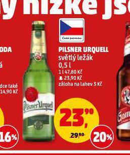 Penny Market Pivo pilsner urquell nabídka