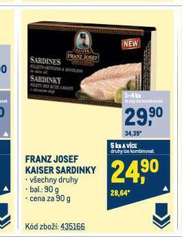 Makro Sardinkové filety franz josef kaiser nabídka