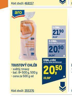 Makro Toustový chléb nabídka