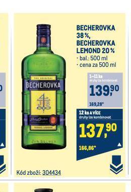 Makro Becherovka nabídka