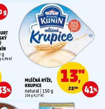 Penny Market Kunín mléčná rýže nabídka
