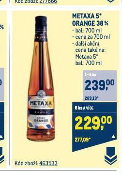 Makro Metaxa 5 nabídka