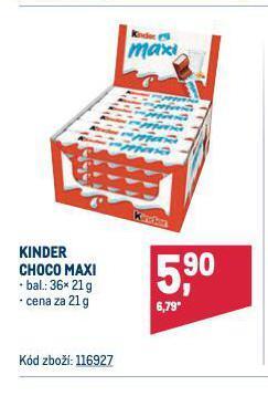 Makro Kinder choco maxi nabídka