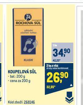 Makro Koupelová sůl nabídka