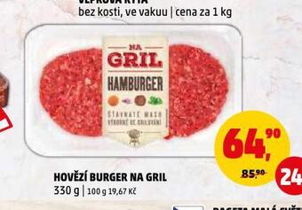 Penny Market Hovězí burger na gril nabídka