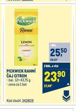 Makro Pickwick čaj nabídka