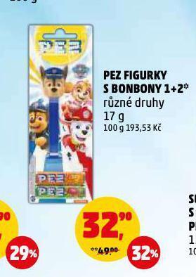 Penny Market Pez figurky s bonbony nabídka