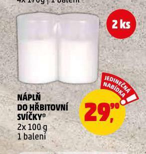 Penny Market Náplň do hřbitovní svíčky nabídka