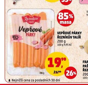 Penny Market Vepřové párky nabídka