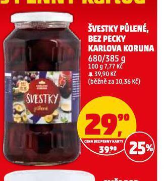 Penny Market Švestky půlené nabídka