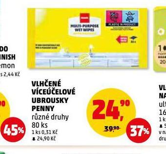 Penny Market Vlhčené víceúčelové ubrousky nabídka