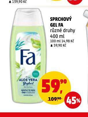 Penny Market Fa sprchový gel nabídka
