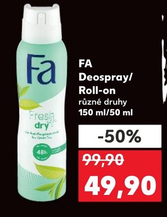 Kaufland FA Deospray/ Roll-on nabídka