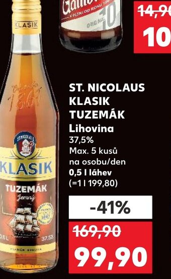 Kaufland ST. NICOLAUS KLASIK TUZEMÁK Lihovina 37,5% nabídka