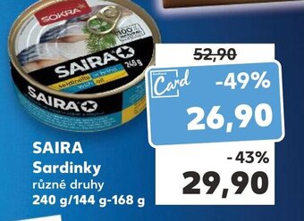 Kaufland SAIRA Sardinky nabídka