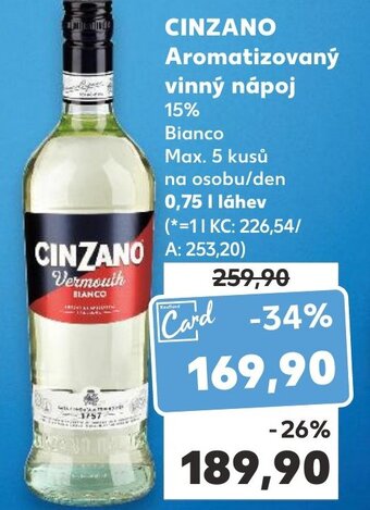 CINZANO Aromatizovaný vinný nápoj