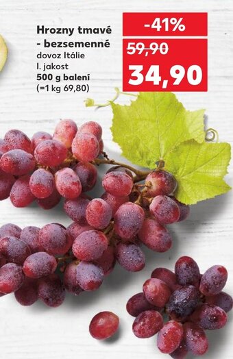 Kaufland Hrozny tmavé - bezsemenné nabídka