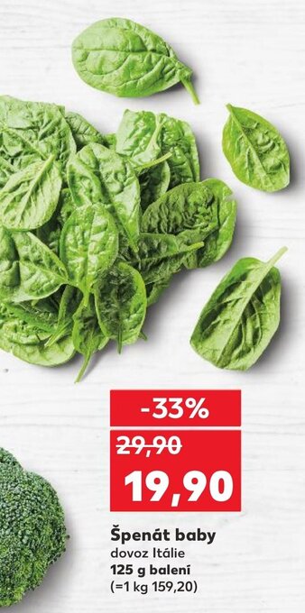 Kaufland Špenát baby nabídka