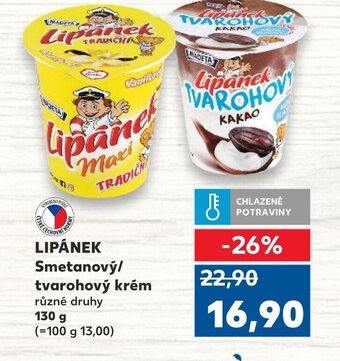 Kaufland LIPÁNEK Smetanový / tvarohový krém nabídka