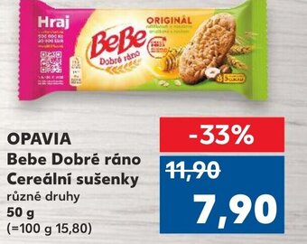 Kaufland OPAVIA Bebe Dobré ráno Cereální sušenky nabídka